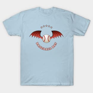 Baseball Bat - ball with bat wings T-Shirt